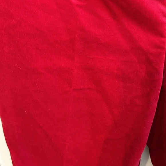 Talbots Women’s (2) Red Slim Ankle Pants Velveteen Holiday Party Pants NWT - Picture 3 of 6